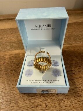 Aquamir Gold-Tone Women's Rings - Tarnish Resistant & Waterproof, NWT
